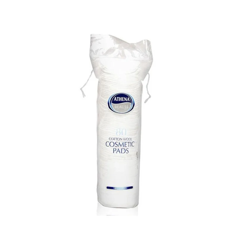 Athena Beaute 100% Cotton Wool Cosmetic Pads – 80pcs