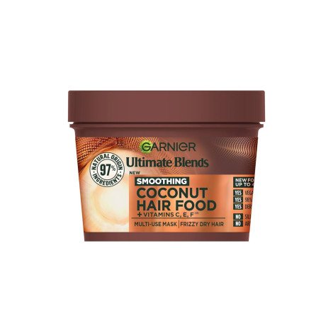Garnier Ultimate Blends Smoothing Coconut Hair Food + Vitamin C,E,F Multi-Use Mask 400ml Garnier Ultimate Blends Smoothing Coconut Hair Food + Vitamin C,E,F Multi-Use Mask 400ml