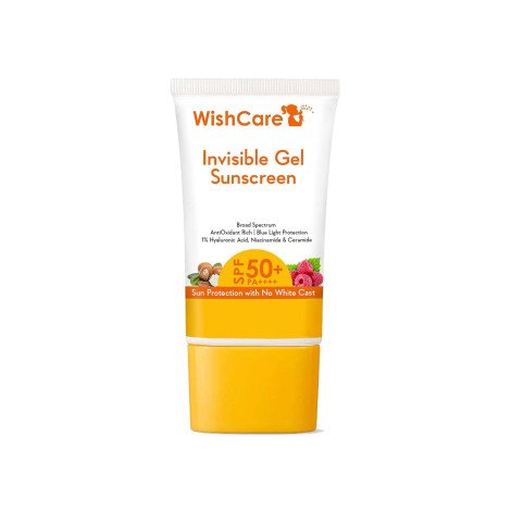WishCare Gel Sunscreen SPF50 50g | No White Cast Protection WishCare Invisible Gel Sunscreen SPF50 50g tube