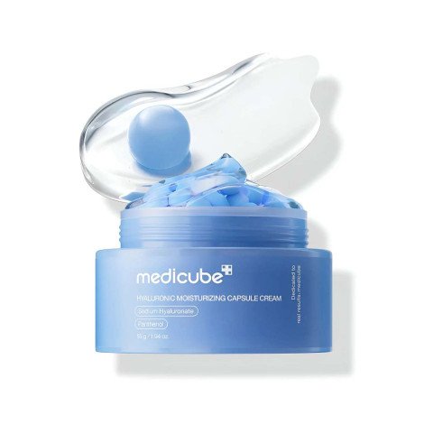Medicube Hyaluronic Moisturizing Capsule Cream 55g with Hyaluronic Acid for Deep Hydration, Moisture Retention and Smooth Healthy-Looking Skin