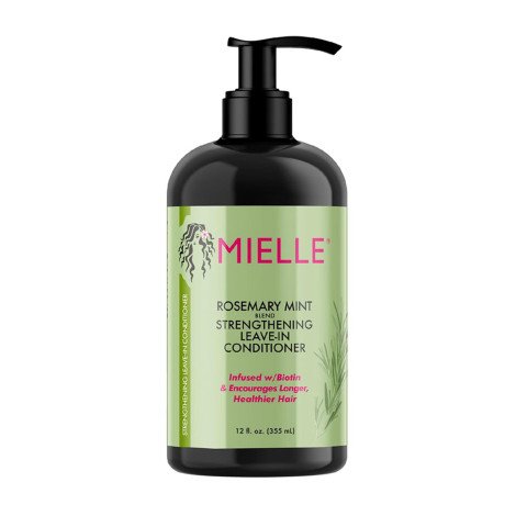 Mielle Rosemary Mint Strengthening Leave-In Conditioner 355ml for Hair Hydration, Detangling, Frizz Control and Strong Healthy Looking Hair