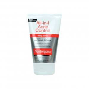 Neutrogena All-in-1 Acne Control Daily Scrub 124ml for Acne Care, Pore Cleansing, Oil Control, Gentle Exfoliation and Clear Healthy Looking Skin
