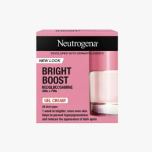 Neutrogena Bright Boost Neoglucosamine AHA PHA Gel Cream 50ml brightening face moisturizer for dull skin with lightweight hydration and radiance boosting care