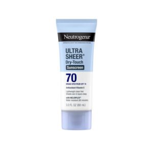 Neutrogena Ultra Sheer Dry-Touch Sunscreen SPF 70 88ml lightweight broad-spectrum sunscreen with fast-absorbing non-greasy formula and water-resistant sun protection
