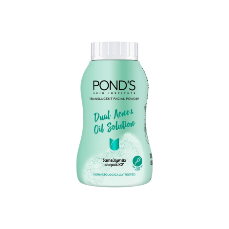 Pond's Dual Acne & Oil Solution Translucent Facial Powder 45g Pond's Acne Powder 45g for Oil Control, Shine Reduction and Smooth Matte Looking Skin