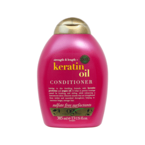 OGX Keratin Oil Shampoo 385ml for Stronger Longer Hair and Breakage Protection