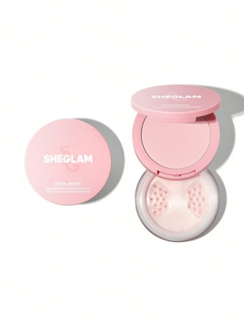 shein@v1@151 Insta-Ready Face & Under Eye Setting Powder Duo-Bubblegum